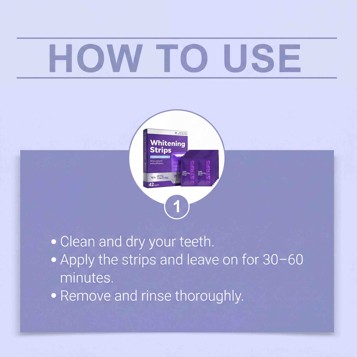 V34 Purple Tooth Whitening Strips