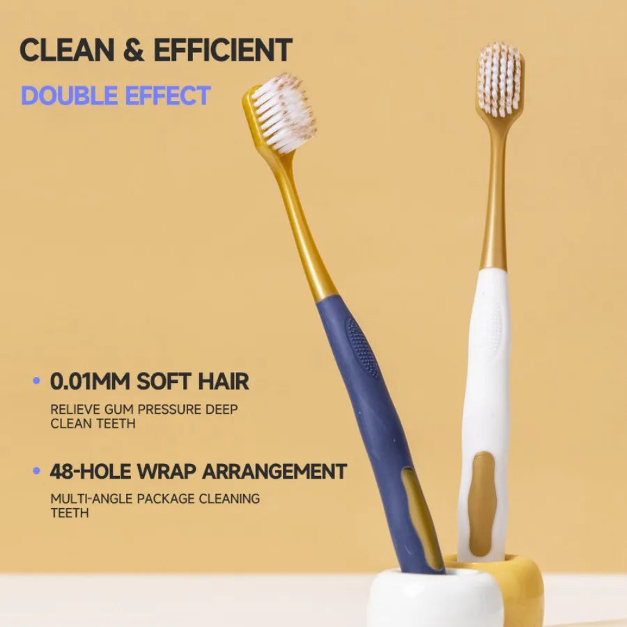 6 Pieces Home Fur - Wide Head Ultra Fine Toothbrush