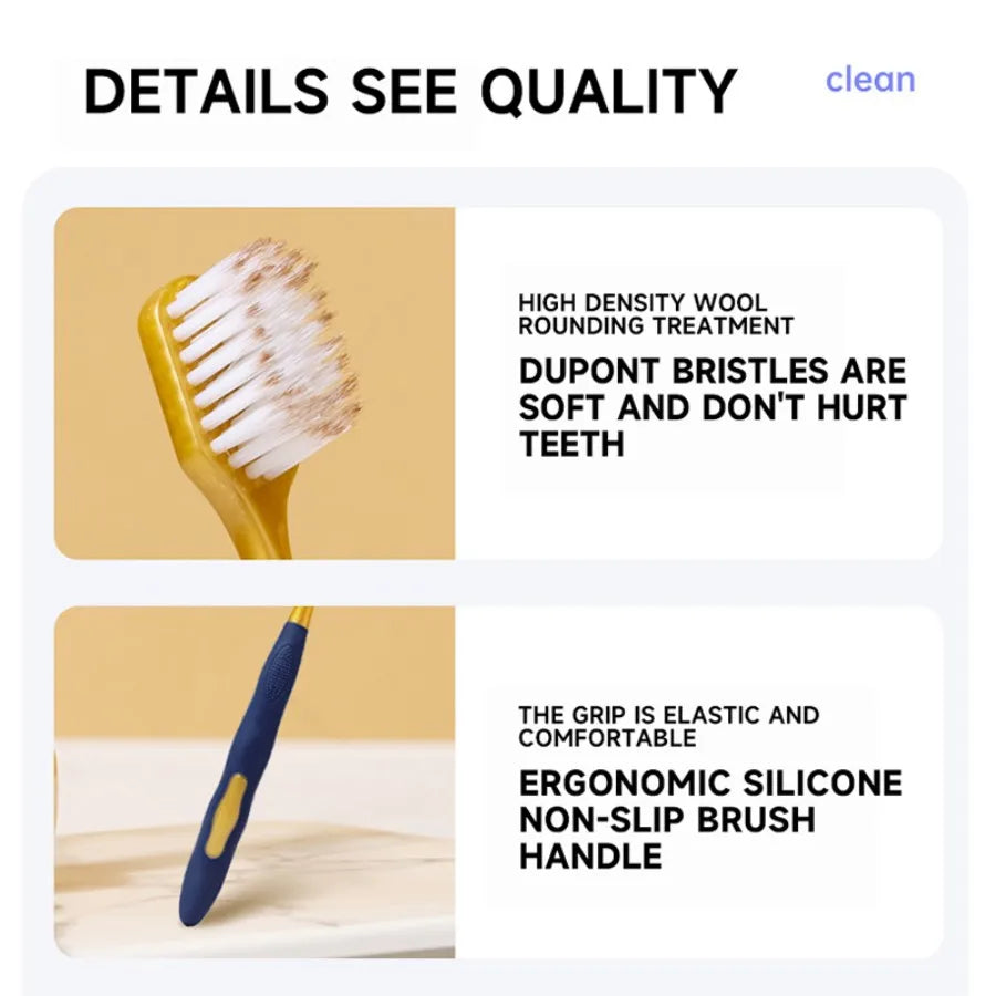 6 Pieces Home Fur - Wide Head Ultra Fine Toothbrush