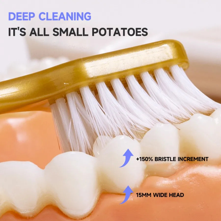 6 Pieces Home Fur - Wide Head Ultra Fine Toothbrush