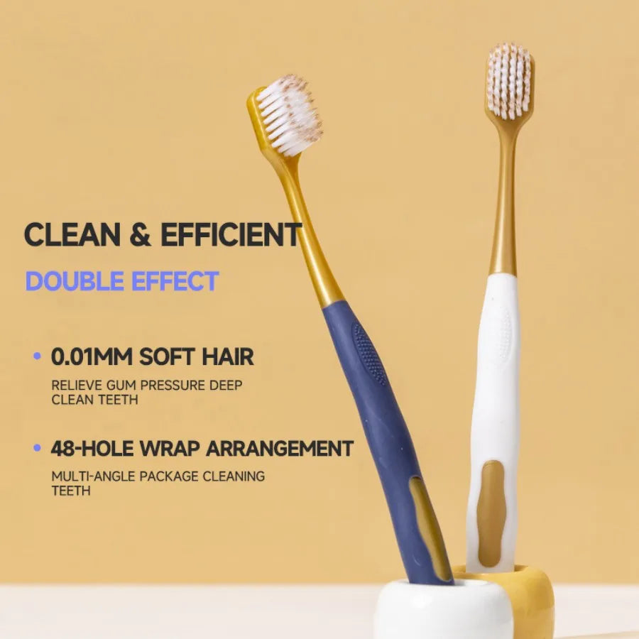 6 Pieces Home Fur - Wide Head Ultra Fine Toothbrush